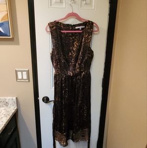 Luxe by Carmen Marc Valvo animal print dress 14W
